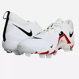 Nike Alpha Menace 3 Shark Football Cleats Red/White CV0582-103 Mens Size 11.5
